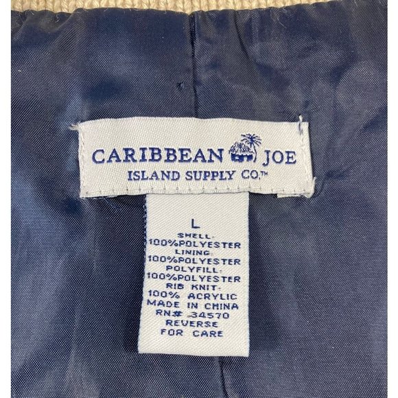 Caribbean Joe Womens Vest Blue Waist Length Full Zip Pockets Toggles High Neck L - Picture 8 of 8